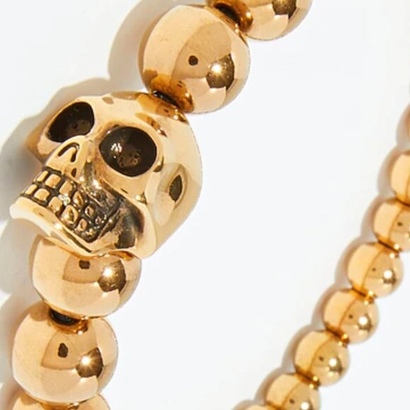 Alexander McQueen Skull Bracelet Gold - Picture 2 of 7